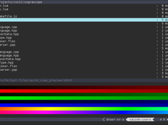 24-bit color scheme and preview, tree-view, column separators, custom columns, colored column, powerline statusline, pseudo-icons