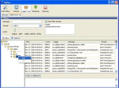 Main window with a log file