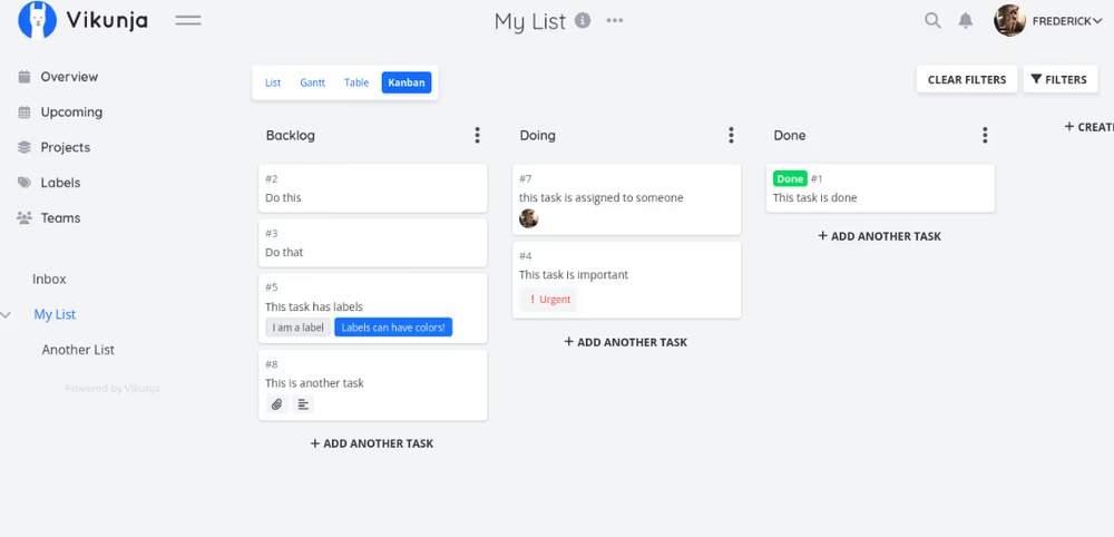 Vikunja Screenshot 1