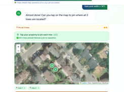 VilloAI Agent asking homeowner to tag trees on the map