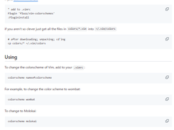 Vim colorschemes Screenshot 1