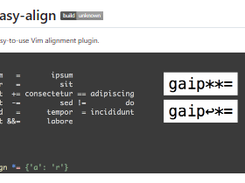 vim-easy-align Screenshot 1