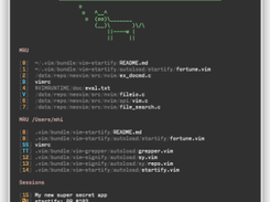 vim-startify Screenshot 1