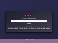 Violet PHP Password Manager Screenshot 2