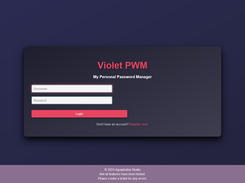 Violet PHP Password Manager Screenshot 3