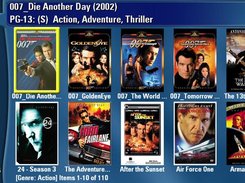 Select your movie by cover art.
