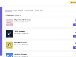 Uplup account dashboard.