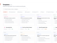 Uplup quiz and form templates
