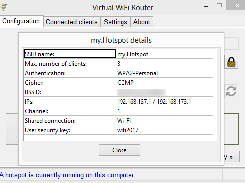 View details about the created hotspot by accessing the Details button from the configuration tab