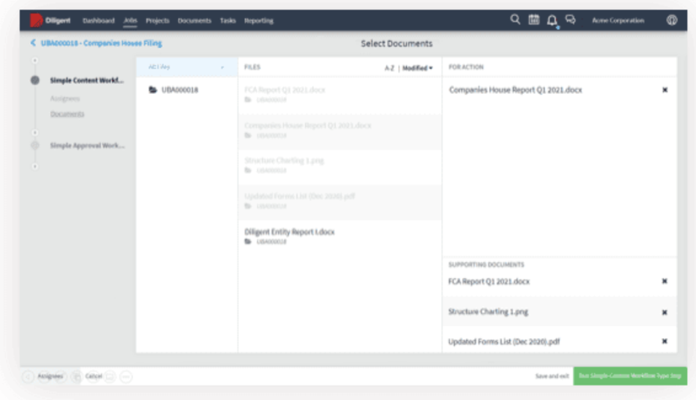 Diligent Workflow Screenshot 1