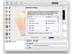 VirtualBox Player - Confirm settings