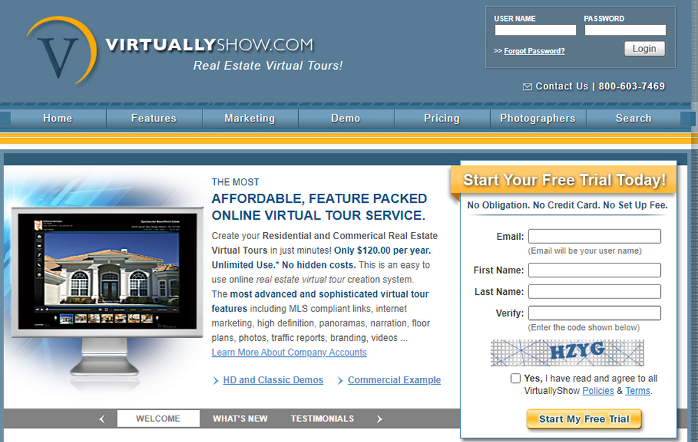 VirtuallyShow.com Screenshot 1