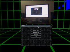 The main menu with render to texture webcam.