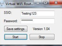 Virtual WiFi Router Screenshot 1