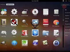 Gnome Apps menu 