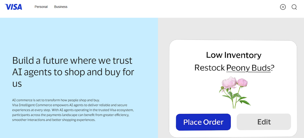 Visa Intelligent Commerce Screenshot 1