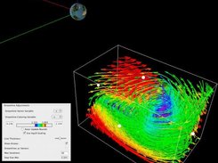 Vortex detection algorithm applied to MHD flow data