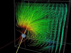 Magnetic field lines traced interactively from MHD data 