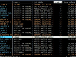 VisiData Screenshot 1