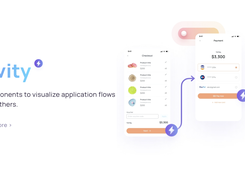 Connect screens and components to visualize application flows and demonstrate them to others.