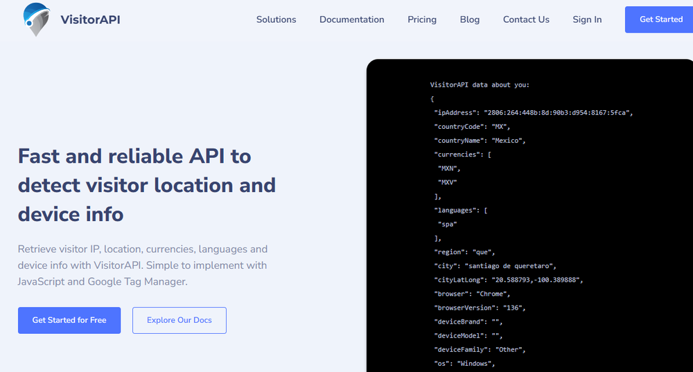 VisitorAPI Screenshot 1