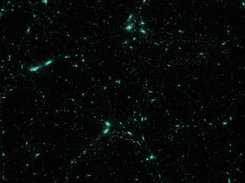 A suggestive view of  a Λcdm sim.  512 Million of particles