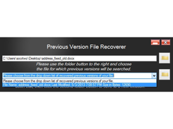 Previous Version File Recoverer Screenshot 1