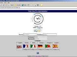 Vista View Pro Login Screen