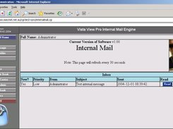 View of Internal Mail with new mail notification playing