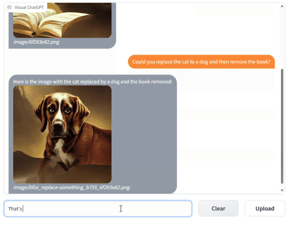 Visual ChatGPT Screenshot 1