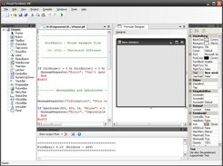 The standard (Alpha) IDE with the text editor and designer