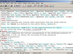 vtex main window with ".tex" file