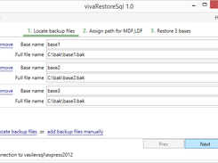 vivaRestoreSql Screenshot 2