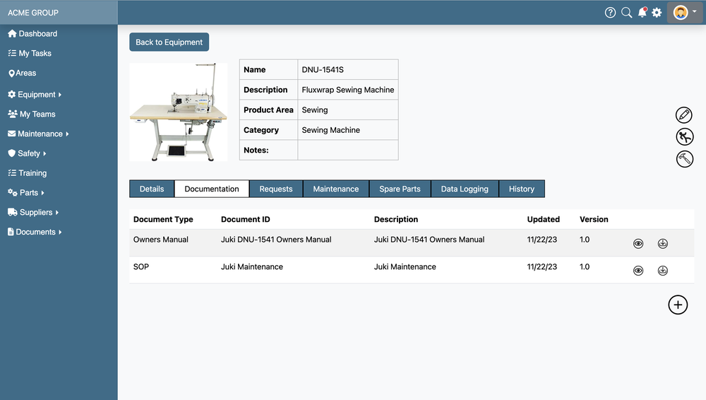 Equipment Management