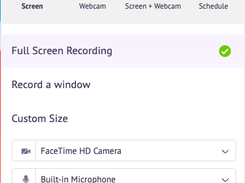 Screen recording modes