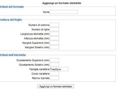 Add/Edit label format