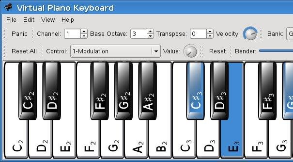 virtual piano notes