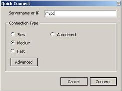 Quick Connect Window