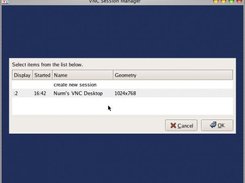 VNC Session Manager Session Prompt