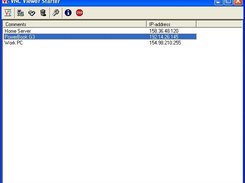 The main screen of VNC Starter.