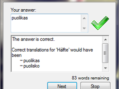 result display in case of correct answer (multiple answer options available)