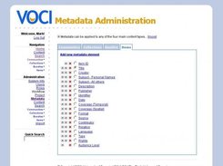 metadata field listing (administration)