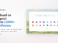 Upload files or import from 1,000+ platforms including YouTube, TikTok, Instagram, Podcasts, Vimeo, Facebook, X, Reddit, SoundCloud, Dropbox, and more. Supports MP3, WAV, MP4, M4A and other formats.