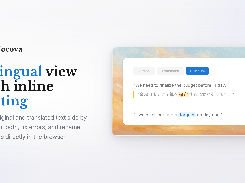 Bilingual view with inline editing, showing original and translated text side by side. Edit both transcripts, fix errors, and rename speakers directly in the browser.