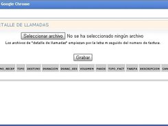 ventana para grabar archivos con  los detalles de llamadas.