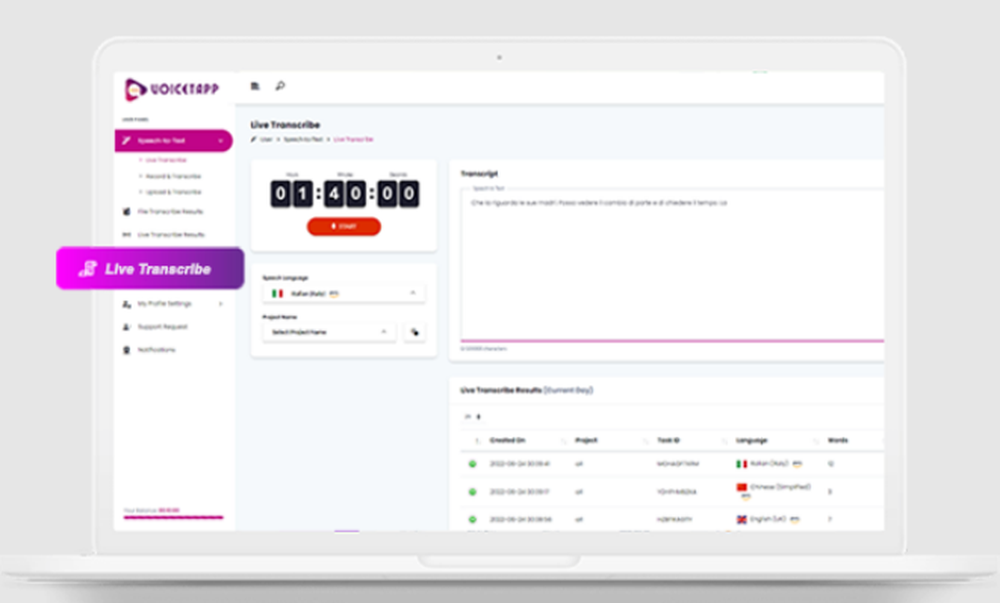 Voicetapp Screenshot 1