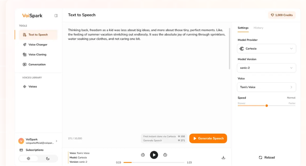 VoiSpark Screenshot 1