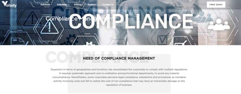 Volody Insider Trading Compliance Software Screenshot 1