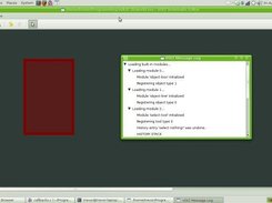 Early Development Screenshot - Shows message log and object.