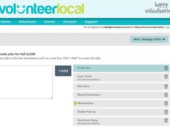 Create jobs, letting volunteers know what the role entails.